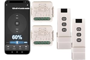 Yueyang Interruptor de cortina Wifi Rf Tuya Smart Life Módulo de persiana enrollable 433 MHz Mando a distancia, para puertas y ventanas de garaje Alexa (2)