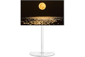 RFIVER Stojak podłogowy pod telewizor 32-65 cali LED LCD OLED z płaskim zakrzywionym telewizorem o ± 25 stopni, narożny stojak na telewizor z regulacją wysokości do 40 kg, zarządzanie kablami, łatwy