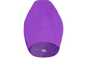 MATISSA 6 Pack Multicolour Sky Lanterns Handmade Chinese Paper Lanterns for Birthday, Wedding, Christmas, New Year Parties Festivals, Biodegradable fire Resistance (Purple)