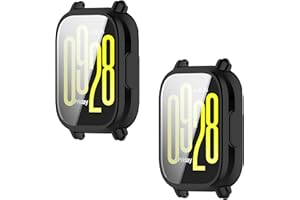 SEIAIYG Etui kompatybilne z Xiaomi Redmi Watch 5 Active, miękkie etui z TPU, kompleksowe, odporne na wstrząsy etui ochronne, czarne + czarne