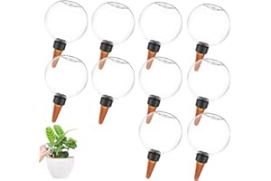 AODEJOY 10 Pcs 500ml Ball Shaped Automatic Watering Device, Plant Watering Globes, Glass Water-ing Spike, Portable Lazy Water-ing Foreign Device, Water Dripper Globes for Home Indoor Outdoor Balcony Dormitory