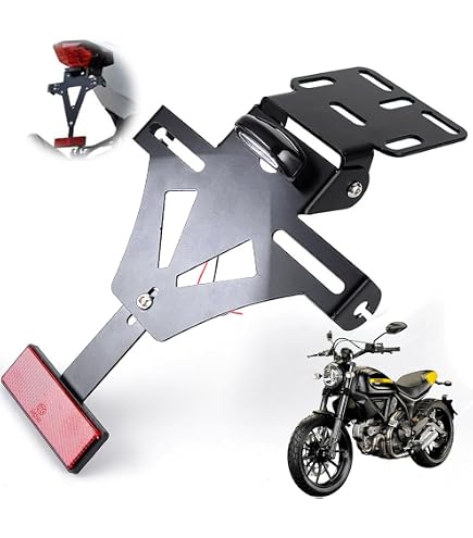 Hashiru Kennzeichenhalter Für Motorräder – Robuster Stahl, Einfach Montierbar, Verstellbarer Winkel