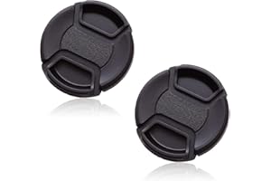 KYLOS 2 Stück Objektivdeckel, Objektivdeckel 52mm, Kamera objektiv ersatz deckel, Ersatzkappe, Objektivkappe, Schutzdeckel, Mit Schnur, Für 52mm Filterobjektive