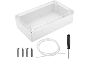 Elektroniklåda, IP65 Kopplingsdosa Vattentät Box, Plasthölje med Transparent Lock, Tom Kopplingslåda Vädertålig (200 x 120 x 56 mm)