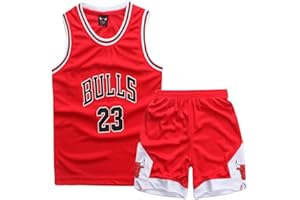 VFY Basketball Trikot Kinder 2 Stücke,Basketball Kinder Trikot and Shorts,Sleeveless Basketball Trikot, Jungen Trikot Basketball Kinder,Basketball Trikot Set für 4-14 Kinder