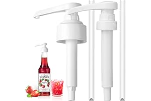 WANTUSHUI 2-Stück Dosierpumpe für 0,7/1L Sirup Monin Flaschen,10ml Dosierpumpe für Sirup,Pumpspender Sirup Spender Set Wiederverwendbar,Kompatibel Pumpspender Aufsatz,Sirupspender für Monin Glas Flaschensirupe