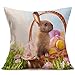 Produktbild friendGG_Easter Schlafsofa Home Decoration Festival Kissenbezug Kissenbezug Square Toss Kissenbezug Versteckter Reißverschluss erschwinglich Komfortabel Lässig Zurück Neu