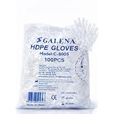 Galena HDPE Şeffaf Eldiven, Tek Kullanımlık, Gıda ve Temizlik i&ccedil;in, 100 Adet