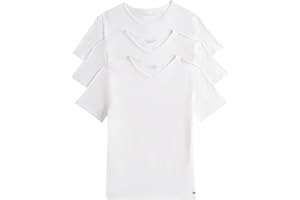 Tommy Hilfiger Herren 3er Pack T-Shirts Kurzarm Stretch V-Ausschnitt