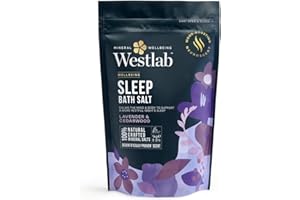 Westlab Magnesium Deep Sleep Bath Salts 1kg - Help Calm Mind & Body. 100% Natural Organic Lavender & Cedarwood.