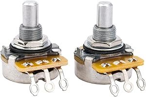 MUSICLILY CTS 450 Serie 250K Audio Potenziometro Solid Shaft Pots per USA Chitarra Elettrica Basso Elettrico, Tolleranza 10% (Set di 2)