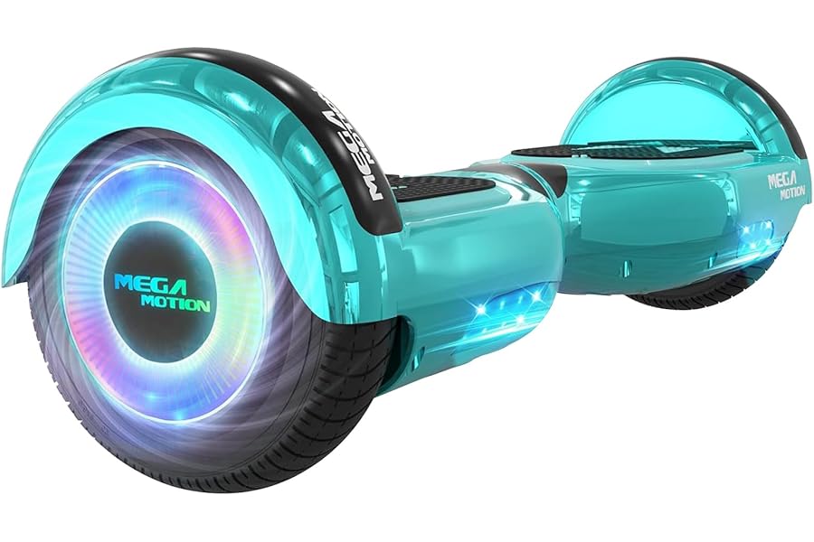 MEGA MOTION Hoverboard, Hoverboards for kids, 6.5 Inch Two-Wheel Self Balancing Electric Scooter with Bluetooth Speaker, Quality hoverboards with LED Lights, Gift for Children and Teenager