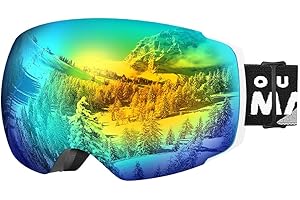 OutdoorMaster Masque de Ski Pro - Lunettes de Ski Frameless, Lentille Interchangeable 100% Protection UV400 Masques de Snowboard pour Hommes & Femme,Garçons et Filles