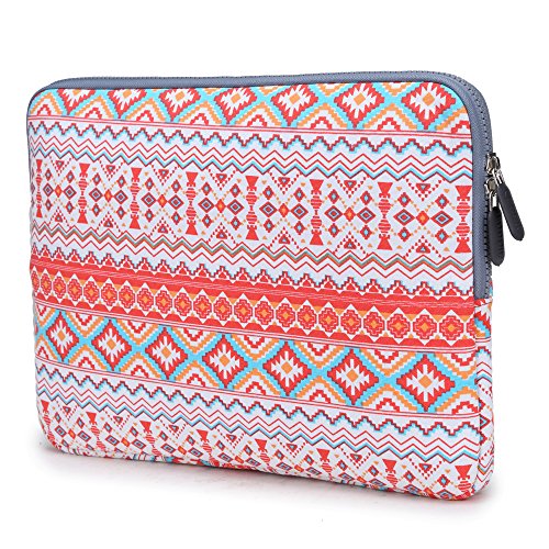 Coodio® ShockProof 30,5-31,8 cm (12-12.5 Zoll) Laptophülle Notebooktasche Schutzhülle Hülle Sleeve Tasche für Apple Das neue MacBook 12 - Bohème Streifen Orange