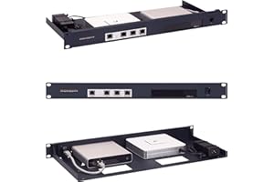 R RACKMOUNT·IT 19 Zoll Rack Mount für Ubiquiti Switch Firewall Appliance - 1U Server Rack Shelf mit Easy Access Netzwerkanschlüsse, Ordnungsgemäß Entlüftet, RM-UB-T3 von Rackmount.IT