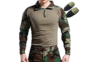 H WORLD EU HANSTRONG Gear Tactical Hunting Military Long Sleeve Shirt with Elbow Pads