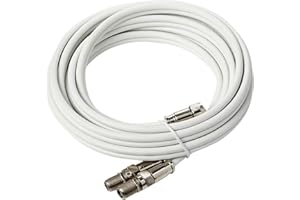 MAST DIGITAL YCAB03L1 Smedz 3 m Twin Satellite Shotgun Coax Cable Extension Kit with Premium Fitted Compression F Connectors for Sky Q, Sky HD, Sky+ and Freesat - White