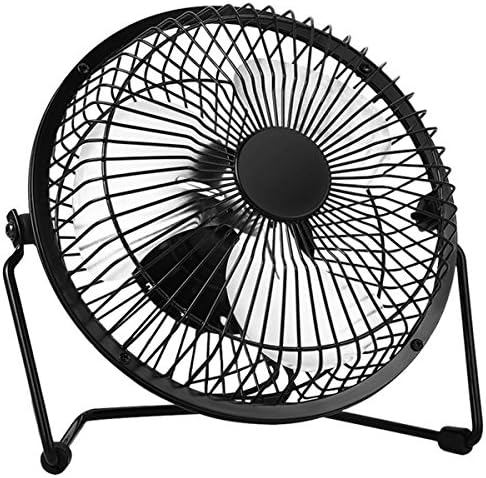 Xingzhao 6 Inch Portable USB Fan,Enhanced Airflow Metal Design Silent Desktop Fan Cooler For Laptop,NetBook,Computer and MacBook(6 Inch Black)