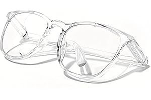 LeonDesigns Safety Glasses Anti-Fog Goggles Tactical Glasses with Side Shields Blue Light Blocking Anti-Dust UV Protection Glasses For Women Men