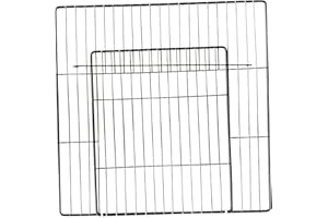 PREDOLO Porte de Parc Portable pour Animaux de Compagnie Bricolage Cage Accessoires Clôture Réglable en Fil Extensible, Cage Parc Enclos pour Animaux, pour Cour Petits Animaux Intérieur, Grille Noire Dense