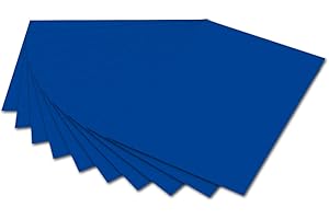 folia 6136 - Fotokarton Ultramarin, 50 x 70 cm, 300 g/qm, 10 Bogen - zum Basteln und kreativen Gestalten von Karten, Fensterbildern und für Scrapbooking