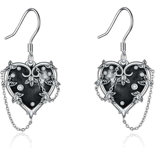 Collana Girocollo Gotica YAFEINI: Ciondolo Cuore E Croce In Argento Sterling 925 Con Zirconi, Gioiello Strega Per Donna, Regalo Halloween - 4