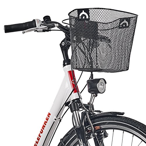 Telefunken E-Bike Damen 28 Zoll, Elektrofahrrad Alu in Weiß mit 7-Gang Shimano Nabenschaltung – Pedelec Citybike leicht mit Fahrradkorb, 250W & 13Ah / 36V Lithium-Ionen-Akku - 4