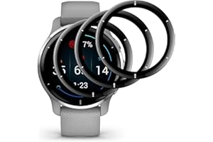 pehael [3 Stück] Panzer Schutz Glas für Garmin Venu 2 Plus Folie, 9H Härte, 3D Full Cover schutzglas, Anti-Kratzen, Anti-Öl, Keine-Blasenfrei, Wasserdichtes Tempered Glas Displayschutz.