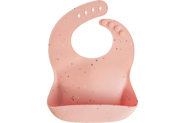 mushie Bavoir Bébé en Silicone | Bavoirs Imperméables Réglables | Bavoirs Faciles à Essuyer | 4 Tailles Réglables Avec Poches Avant Profondes | 100% Sans BPA et Phtalate
