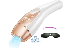 DEPLITE 21J IPL Geräte Haarentfernung mit Kühlsystem, 3 Erweiterte Funktionen HR/SC/RA, 600-1200NM Effizient Laser Haarentfernung und 9 Energiestufen für Damen/Herren, Gesich, Bikini, Körper, Beine, Achseln