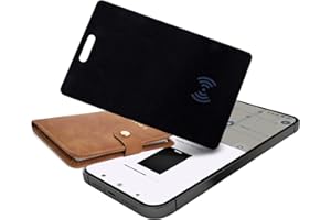 SUOXIOM Wallet Tracker Karte für Android, Kabellos Wiederaufladbarer Smart Tracking Karte, Dünne Geldbörsen Tracker Karte Kompatibel mit Google Find Hub APP (Android NUR), für Koffer/Taschen, Schwarz