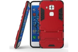 SUNDEER MHHQ Carcasa para Huawei Nova Plus, 2 en 1, Estilo Robusto, híbrido, Doble Capa, Armadura Defender TPU + PC Hard Coques Case Cover con Kickstand Soporte para Huawei Nova Plus -Red