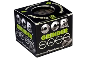 OCB 18888 Grinder - Molinillo de hierbas (50 mm, 4 piezas, aluminio), color cromado