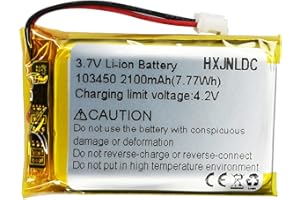 HXJNLDC DC 3.7V 2100mAh 103450 Rechargeable lithium ion polymer battery Replacement for PS4 controller CUH-ZCT1 series ，DIY 3.7-5V electronic product, mobile energy storage power supply