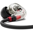 Sennheiser IE 100 PRO CLEAR In-Ear Monitors | Dynamic 10mm Broadband Transducer for Powerful, Precise Monitoring | 1.3M Cable & S/M/L Silcone Adaptors Included | Clear & Black (508941)