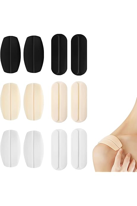Mabor 6 Pairs Bra Strap Cushion Pads, Silicone Bra Strap