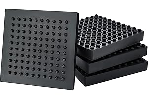 BXI Exercise Equipment Mat - 4 x 4 x 0.8 Inches 4 Pack Non-Slip Anti Vibration Treadmill Mat, Heavy Duty Steel Embeded Silicone Gel Pad for Hardwood Floors Carpet Protection-US