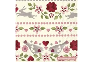 IHR Ideal Home Range - Paper Napkins Emma Bridgewater Love Birds Cream 20 pc. 3-Ply Lunch Napkins 33 cm x 33 cm / 13 inch x 13 inch