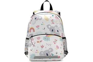 MNSRUU ISAOA Kleinkind Rucksack mit Zügeln für Jungen Mädchen Niedlicher Dschungel Koala Kinder Rucksack Rucksack Kindergartentasche Vorschule Kindergarten Reisetasche mit Brustclip