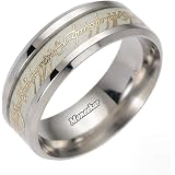 Moneekar Jewels Glow in the Dark Stainless Steel Rings for Men and Women: 