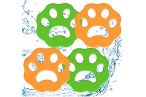 PAPOIYA Tierhaarentferner für Wäsche, 4er Pack Wäsche Haarfänger Waschmaschine Flusenentferner Wiederverwendbarer Tierfellwäscher Fänger Haarentferne für Wäsche