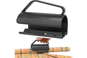 AOIUENOK Geschenkpapier Schneider für Rollen, 1PCS Cutter, Tragbare Papierschneider, Roll Papier Schneidegerät für Weihnachten und Mehr