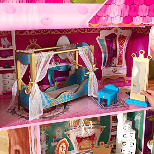 KidKraft Storybook Mansion Dolls House With 14 Furniture Pieces Age 3+ Years