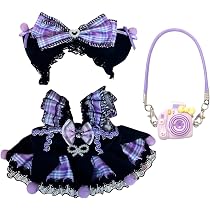 Vestitino Per Bambole Di Peluche 17 Cm (LBU) | Gonna In Cotone Bianco Con Perlina, Accessori Per Bambole (bambola Esclusa)