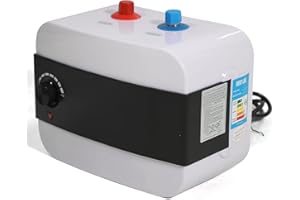 Begoniape Scaldacqua istantaneo, 6L 65°C verso l'alto scaldabagno elettronico, materiale ABS impermeabile scaldabagno doccia