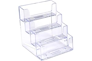 BTSKY Lot de 2 porte-cartes en acrylique 4 Pocket