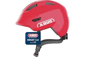ABUS Smiley 3.0 children's helmet - bike helmet with a low fit, child-friendly designs & space for a pigtail - for girls and boys