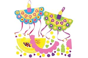 Baker Ross AX333 Diwali Plate Kits for Kids - Pack of 4, Educational Arts and Crafts for Children, Rangoli, Festival of Lights