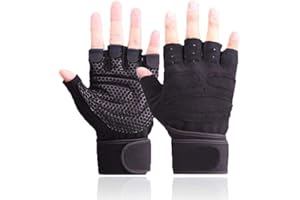 Skevic Guantes Gimnasio Hombre y Mujer - Guantes Gym para Levantamiento de Pesas, Crossfit, Barra Dominadas, Guantes Ciclismo Guantes Fitness con Muñequera Transpirable Antideslizante