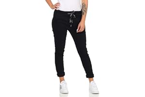 MATY FASHION Damen Hose Stretch Sweatpants aus Baumwolle Jogginghose für Freizeit Boyfriend Baggyhose 39